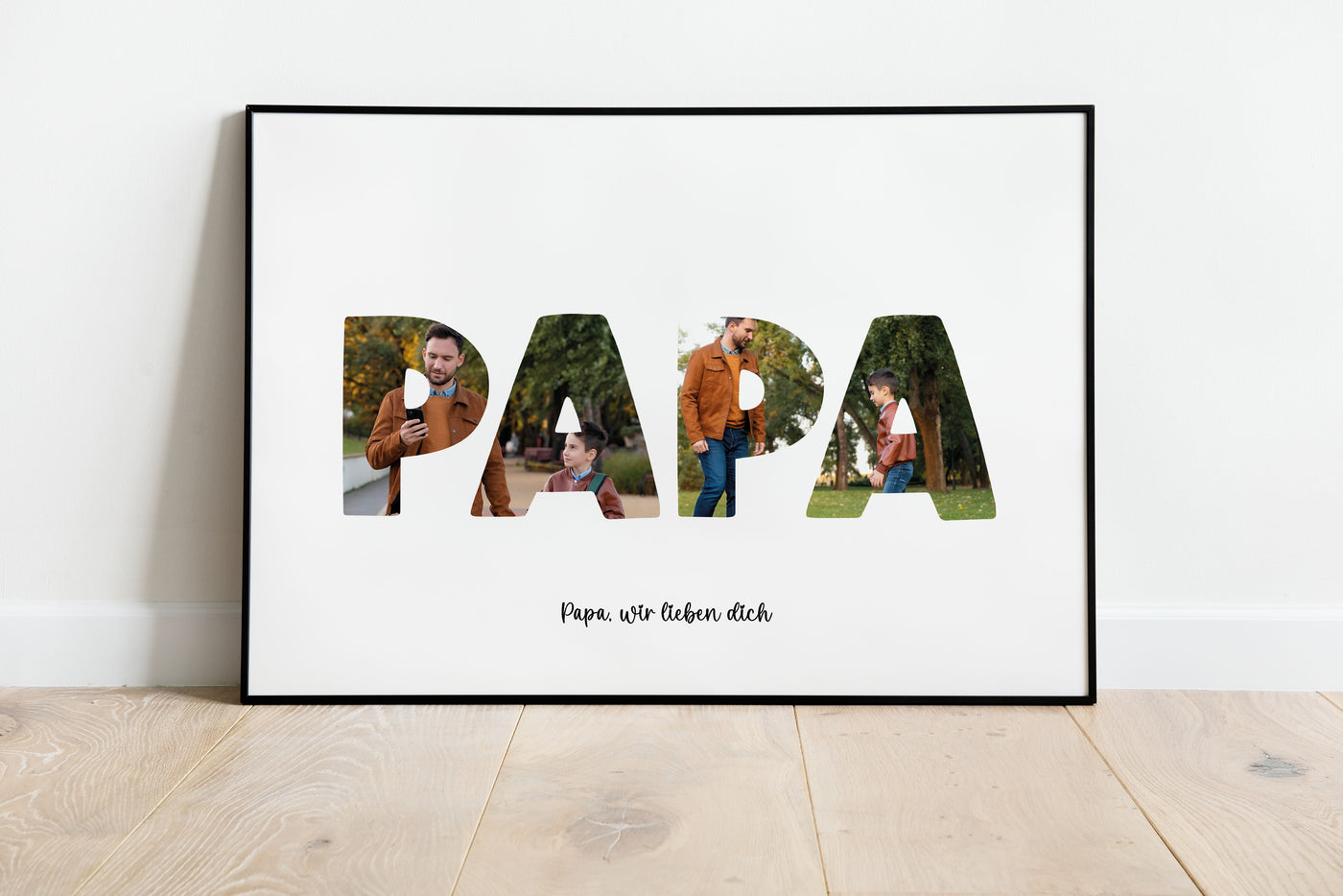 Papa Fotoposter, Vater Poster mit persönlicher Widmung, Geschenkidee