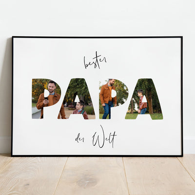 Baba Padar Vater Papa afghanisch islam Poster personalisiert Wall-Art Papa Vater Baba behtarin beste dunya Geschenk Idee Mamam iranisch persisch afghanisch