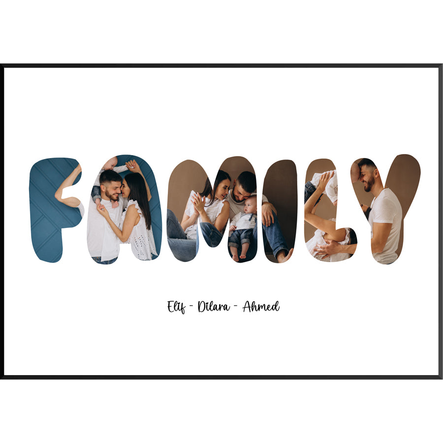 Family Fotoposter mit Widmung, Personalisierte Familienposter