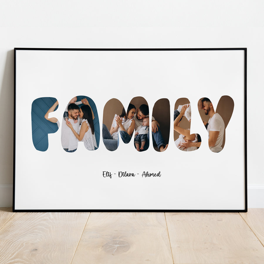 Family Fotoposter mit Widmung, Personalisierte Familienposter